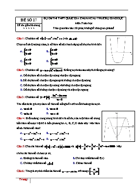 Đề thi thử THPT QG môn Toán - Mã đề thi 17